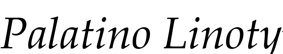 Palatino Linotype Italic Font Download Free